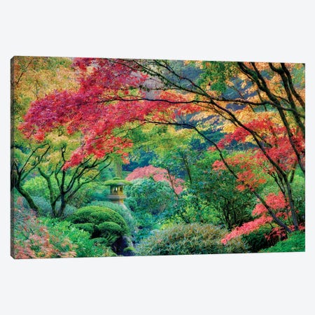 Japanese Garden Autumn Canvas Print #DEN782} by Dennis Frates Art Print