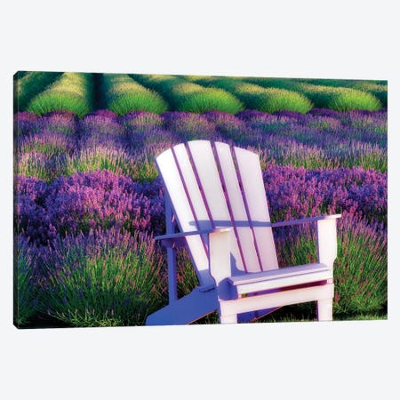 Lavender Chair Canvas Print #DEN784} by Dennis Frates Canvas Art