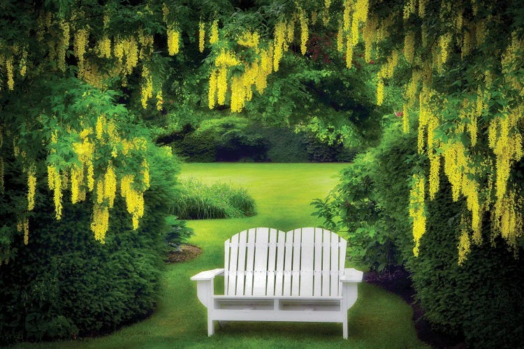 Floral Garden Bench