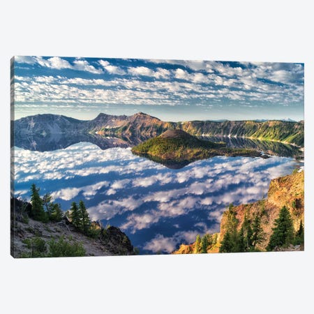 Crater Lake Mirror Canvas Print #DEN87} by Dennis Frates Canvas Wall Art