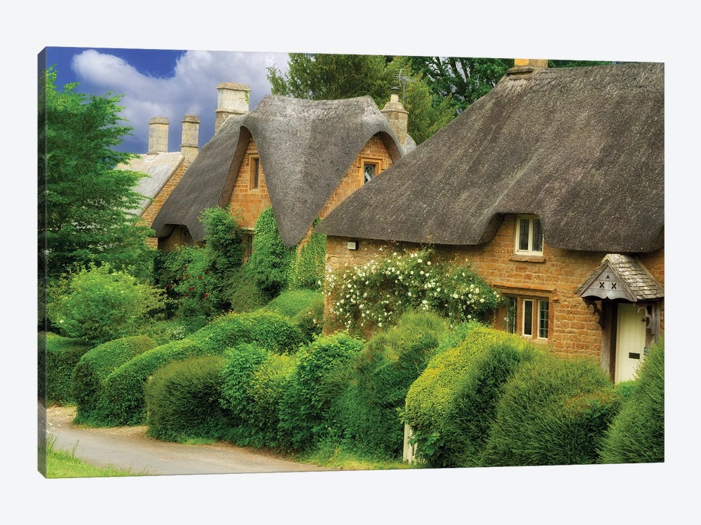 English Cottages by Dennis Frates 1-piece Canvas Wall Art