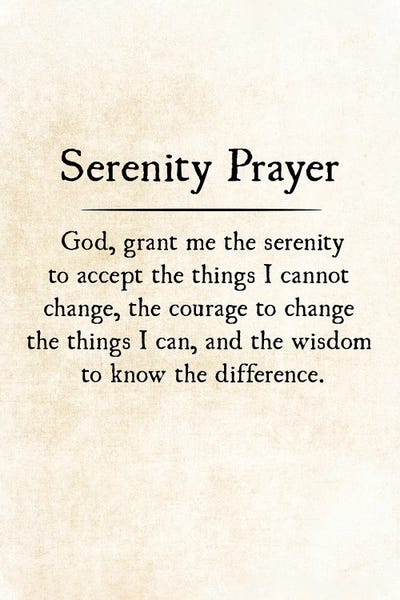 Serenity Prayer by Debbra Obertanec framed canvas print