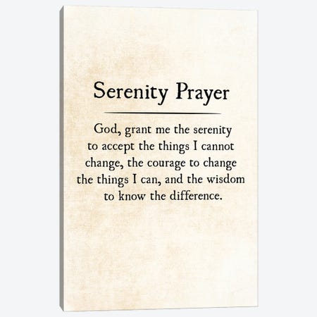 Serenity Prayer Canvas Print #DEO111} by Debbra Obertanec Canvas Art Print
