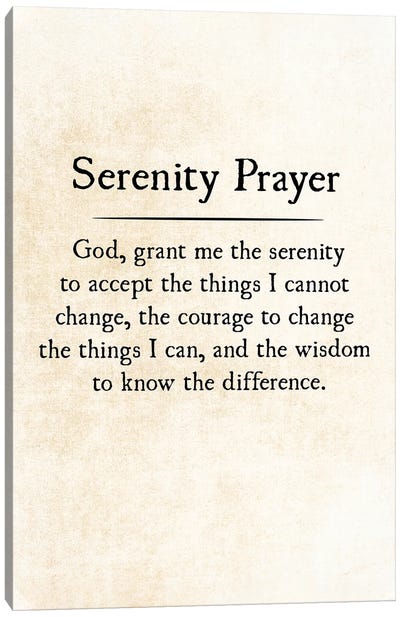 Serenity Prayer Canvas Art Print - Debbra Obertanec