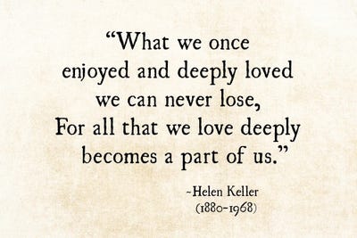 Helen Keller, Loved Deeply by Debbra Obertanec framed canvas print