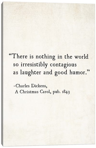 Charles Dickens Laughter And Good Humor Canvas Art Print - Debbra Obertanec