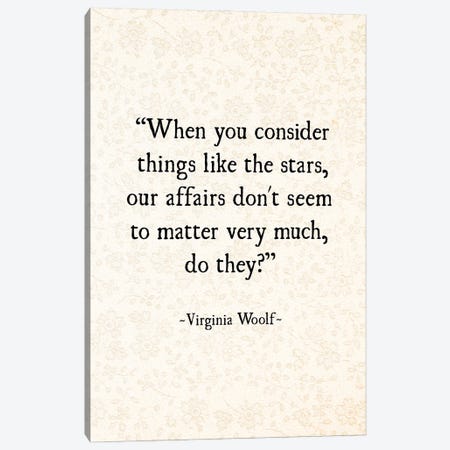 Virginia Woolf And The Stars Canvas Print #DEO118} by Debbra Obertanec Art Print