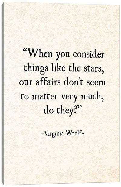 Virginia Woolf And The Stars Canvas Art Print - Debbra Obertanec