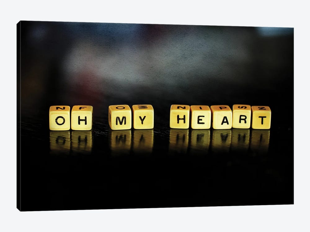Oh My Heart by Debbra Obertanec 1-piece Canvas Art Print