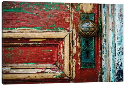 Red Door Canvas Art Print - Debbra Obertanec