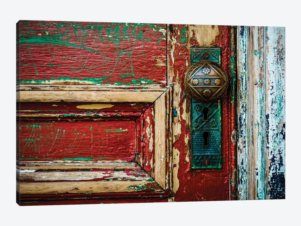 Red Door by Debbra Obertanec 1-piece Canvas Wall Art