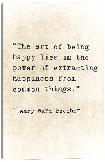 The Art Of Being Happy Canvas Art Print - Debbra Obertanec