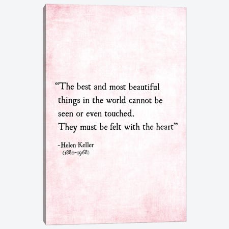 Most Beautiful Things, Helen Keller Canvas Print #DEO133} by Debbra Obertanec Art Print