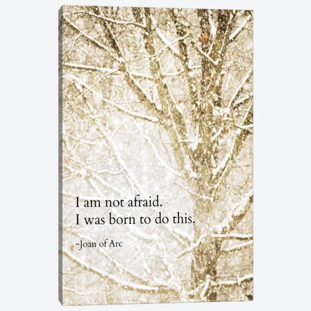 I Am Not Afraid Canvas Print #DEO30} by Debbra Obertanec Art Print