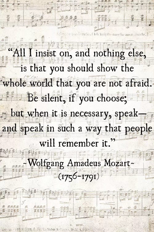 All I Insist On Mozart by Debbra Obertanec wall art