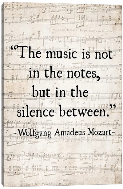 Music Is Not In The Notes Canvas Art Print - Debbra Obertanec