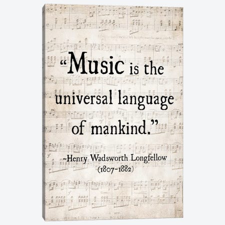 Music Is The Universal Language Canvas Print #DEO44} by Debbra Obertanec Canvas Art Print