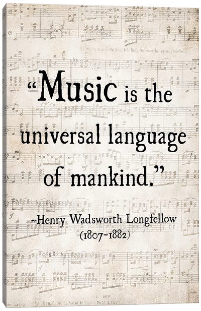 Music Is The Universal Language Canvas Art Print - Debbra Obertanec