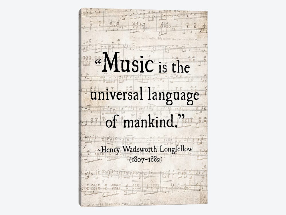 Music Is The Universal Language by Debbra Obertanec 1-piece Canvas Art Print