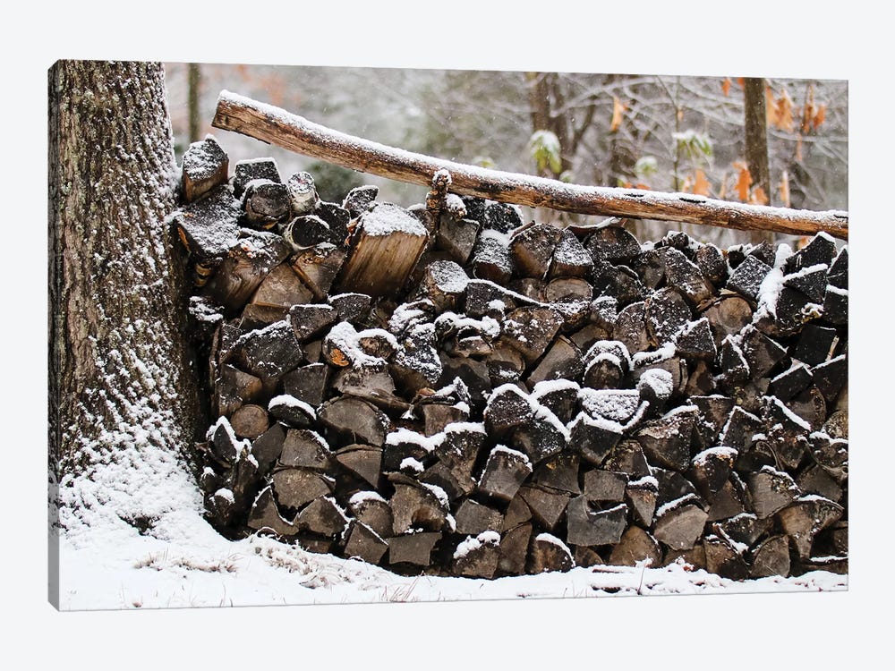 The Wood Pile by Debbra Obertanec 1-piece Canvas Art Print