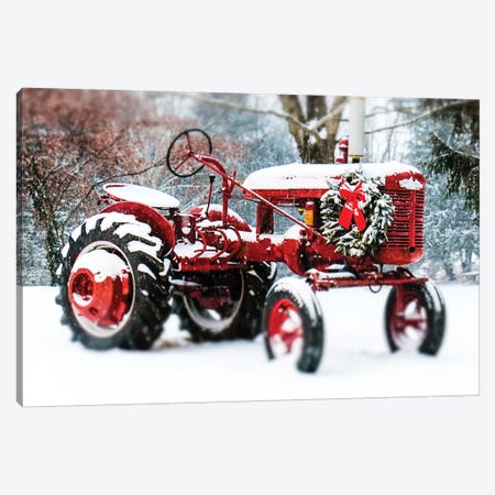 Vintage Tractor Canvas Print #DEO96} by Debbra Obertanec Canvas Wall Art