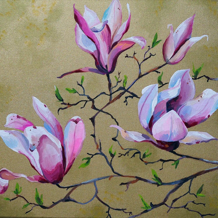 Magnolia On Gold