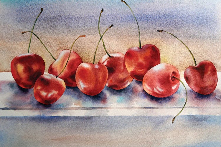 Cherries by Delnara El wall art