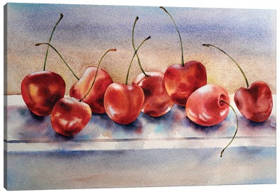 Cherries Canvas Art Print - Delnara El