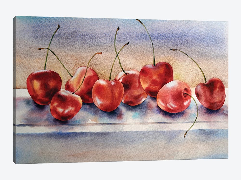 Cherries by Delnara El 1-piece Canvas Artwork