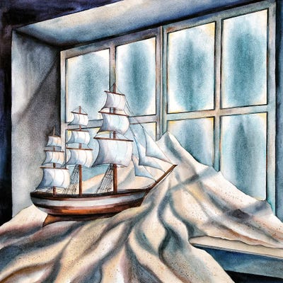 Oblivion by Delnara El framed canvas print