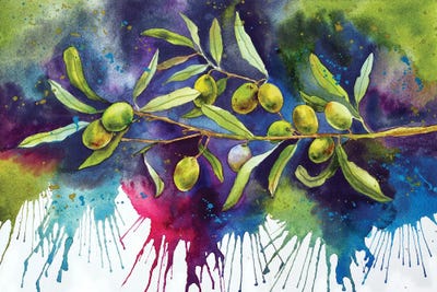Delnara El - Unframed Prints: Olives Brunch by Delnara El