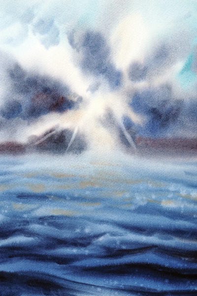 Delnara El - Unframed Prints: Sunbeams Through The Clouds by Delnara El