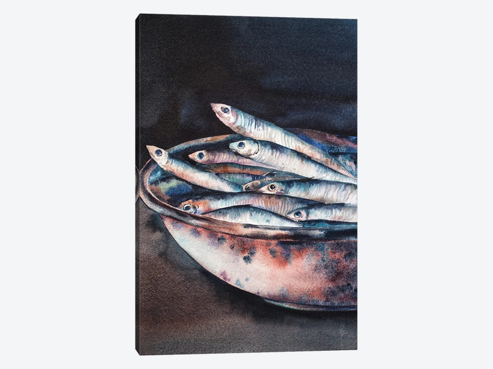 Fish In A Bowl by Delnara El 1-piece Art Print