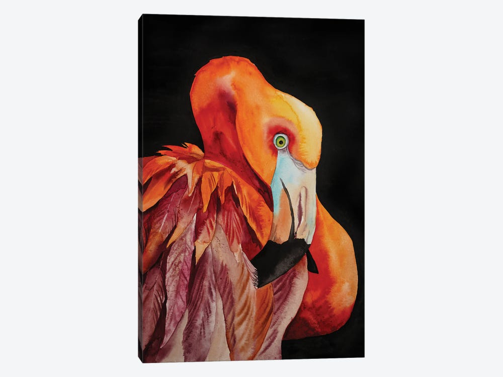 Flamingo by Delnara El 1-piece Canvas Art