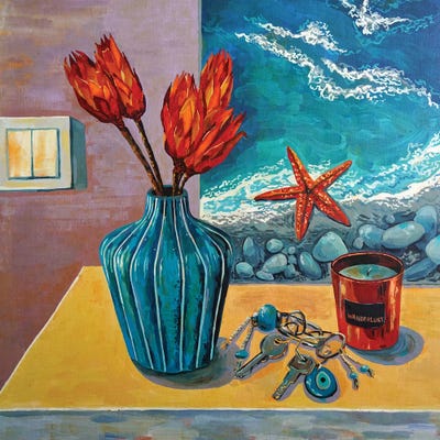 Home Artifacts by Delnara El framed canvas print