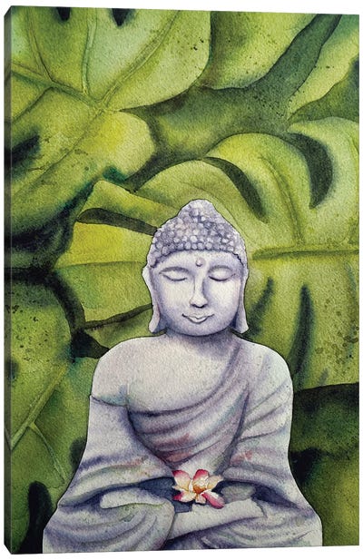 Jungle Buddha Canvas Art Print - Delnara El