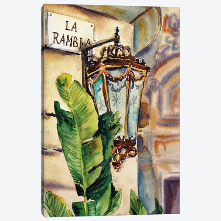 La Rambla Canvas Print #DER40} by Delnara El Canvas Print