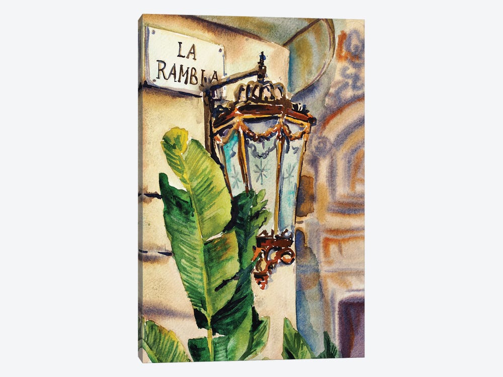 La Rambla by Delnara El 1-piece Canvas Art Print