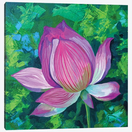 Lotus Lily Canvas Print #DER43} by Delnara El Canvas Art Print