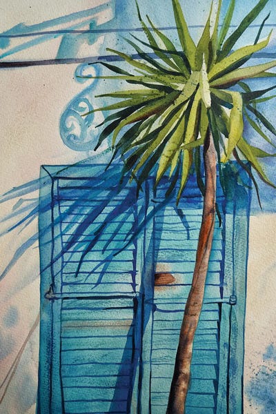 Midday Shadows by Delnara El framed canvas print