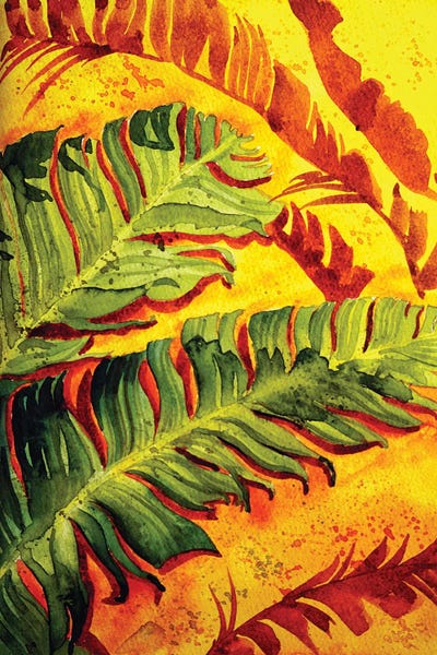 Palms In Hoi An by Delnara El framed canvas print