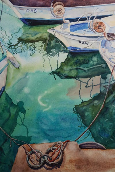 Nautical Décor: Pleinair In The Port by Delnara El