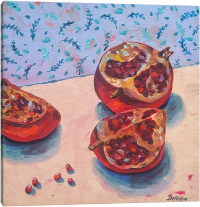 Pomegranates Canvas Art Print - Delnara El
