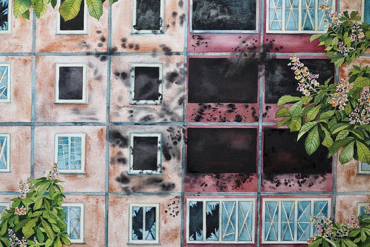Spring 2022. Flowering Chestnuts In Kyiv by Delnara El wall art