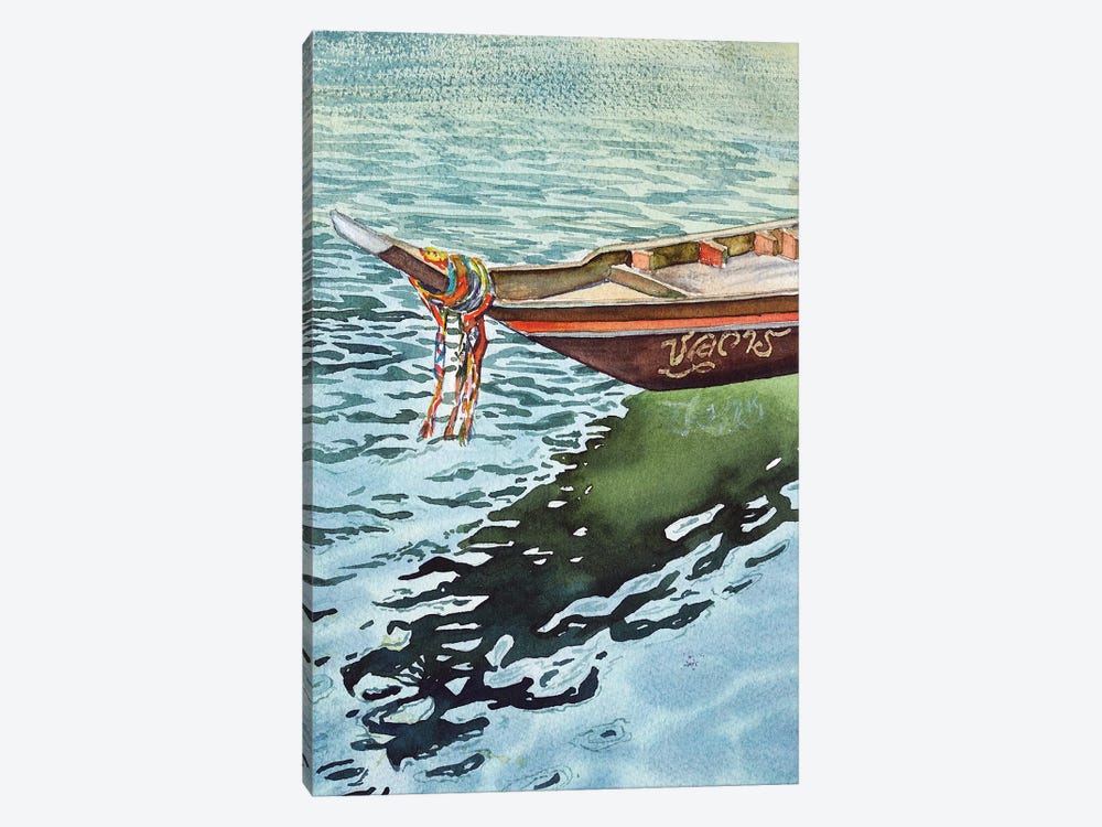 Traditional Thai Boat by Delnara El 1-piece Canvas Print