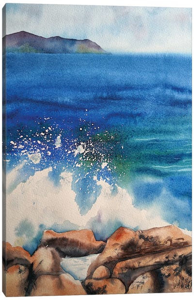 Wave Canvas Art Print - Delnara El