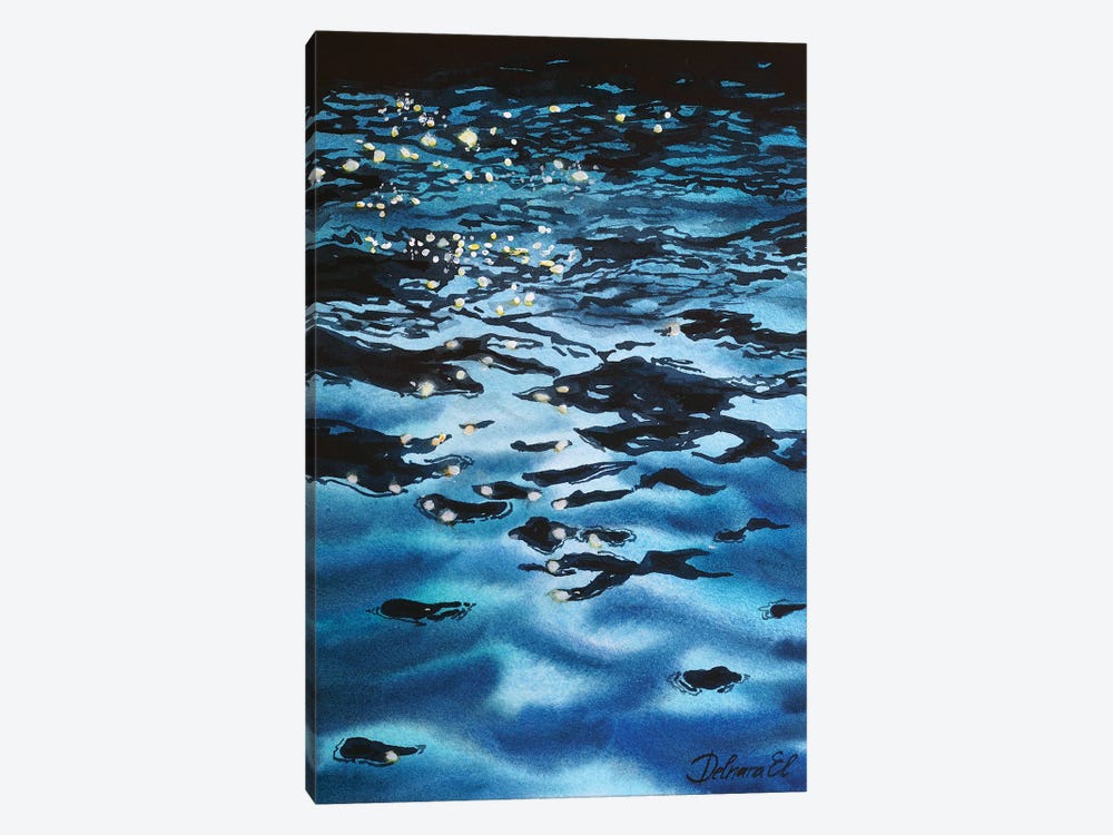 Sea Reflection Waves by Delnara El 1-piece Canvas Art