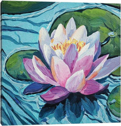 Lovely Lotus Flower Canvas Art Print - Delnara El