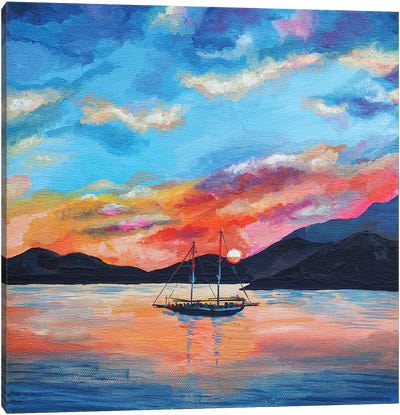 Sunset Time Canvas Art Print - Delnara El