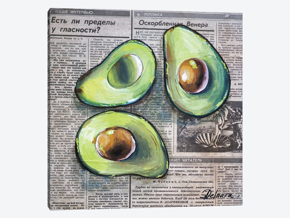 Avocado by Delnara El 1-piece Canvas Wall Art